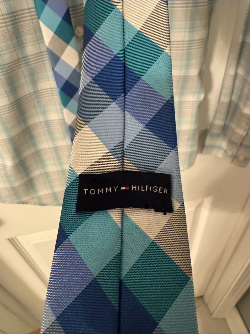 Tommy Hilfiger Boy’s Blue Plaid Tie